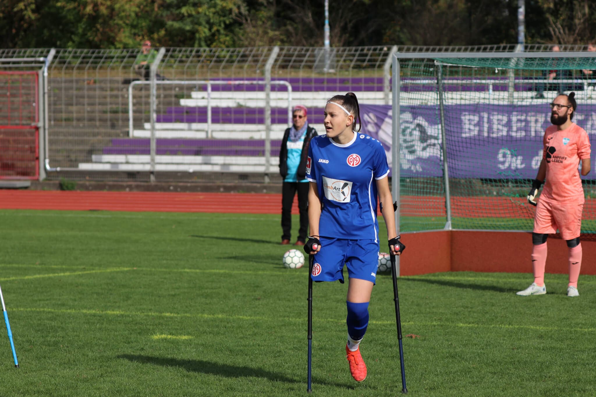 The only woman in the German national amputee football team